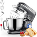 Küchenmaschine, Leistung 2000W, Fassungsvermögen 6,2 L, Edelstahl Rührschüssel, Knetmaschine mit Rührhaken, Knethaken, Schlagbesen und Spritzschutz