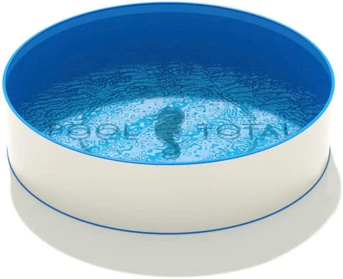 Pool, Total Rundpool Stahlwandbecken Ø 3,50 x 1,20 m, Folie blau 0,80 mm