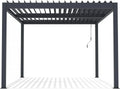 Jardin Bioklimatische Pergola aus Aluminium Windsor, Maße 3 x 4 m, Anthrazit