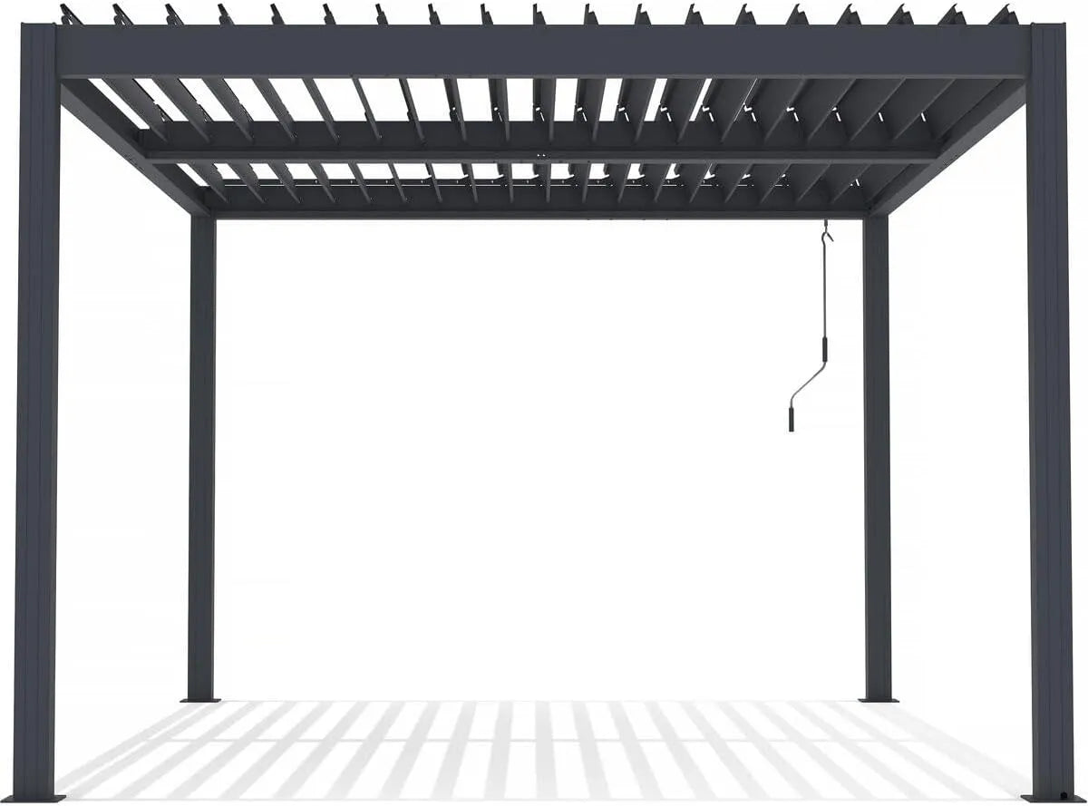 Jardin Bioklimatische Pergola aus Aluminium Windsor, Maße 3 x 4 m, Anthrazit