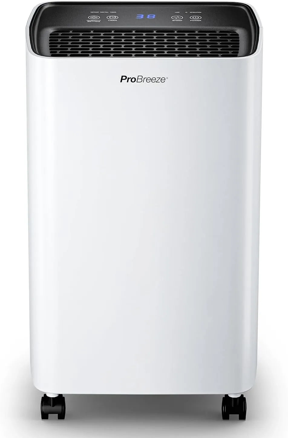 Luftentfeuchter 24h ProBreeze, Fassungsvermögen 12L in Entfeuchtungsleistung, elektrisch mit 2L Wassertank, Wäschetrockner, Dehumidifier, Timer