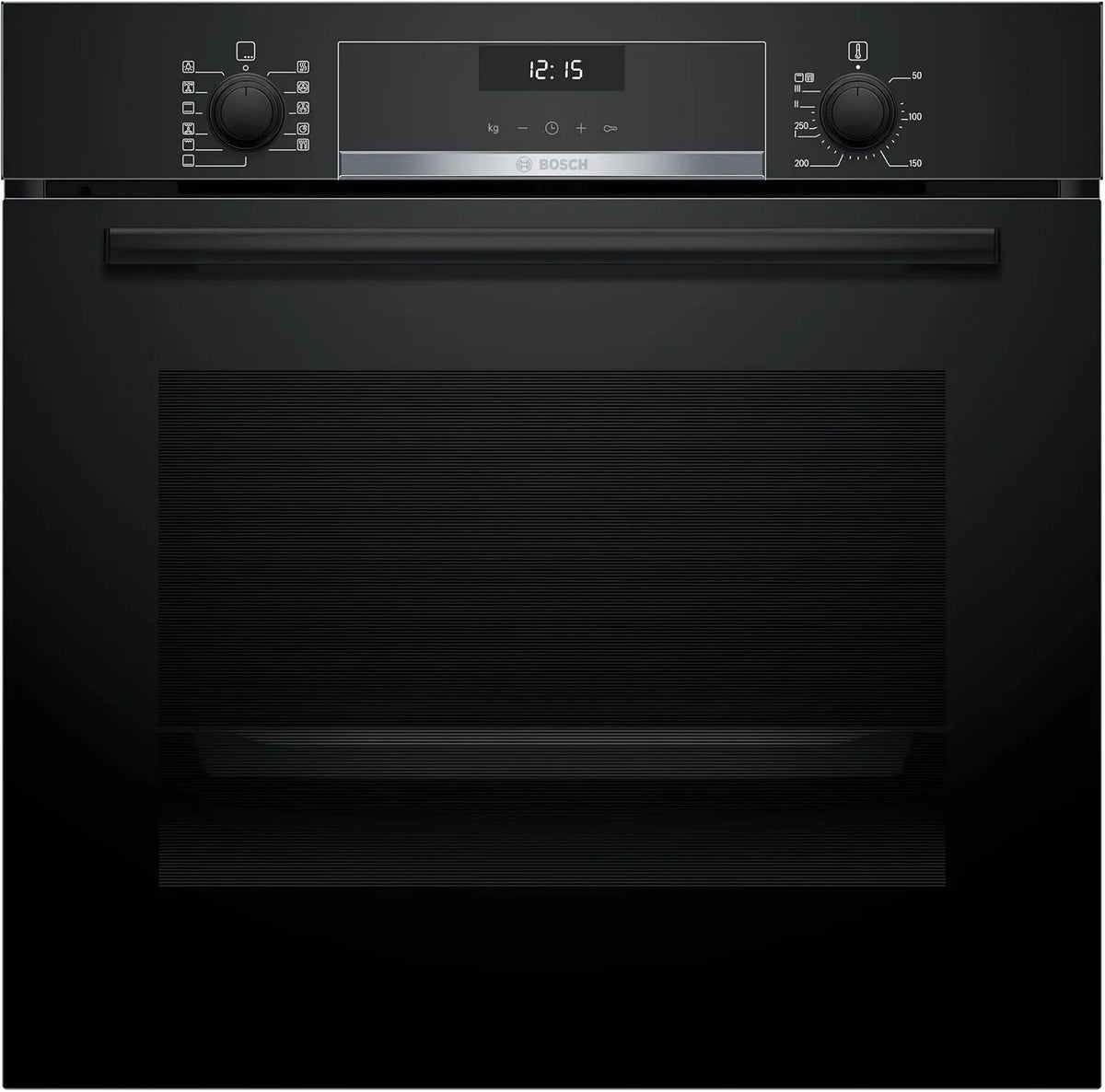 Bosch Backofen HBG537BB4, Serie 6, Air Fry Funktion, 3D Heißluft für gleichmäßige Hitze auf 3 Ebenen, in Schwarz, Einbau 60 x 60 cm