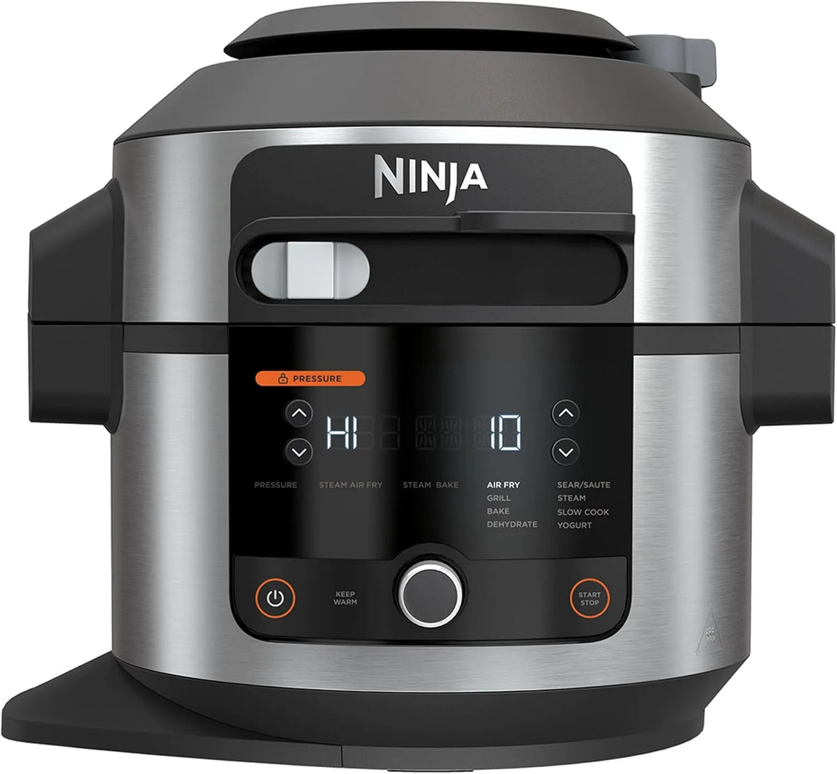 Ninja Heißluftfritteuse OL550EU, 11-in-1 Multicooker, Pressure Cooker Schnellkochtopf, Slow Cooker, Backen, Fassungsvermögen 6L, Air fryer, Grillen