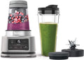 Ninja Modell CB100EU, Leistung 1100W, Foodi Power Nutri Mixer 2-in-1, Smoothie-Bowls Maker, Automatikprogramme, Silber