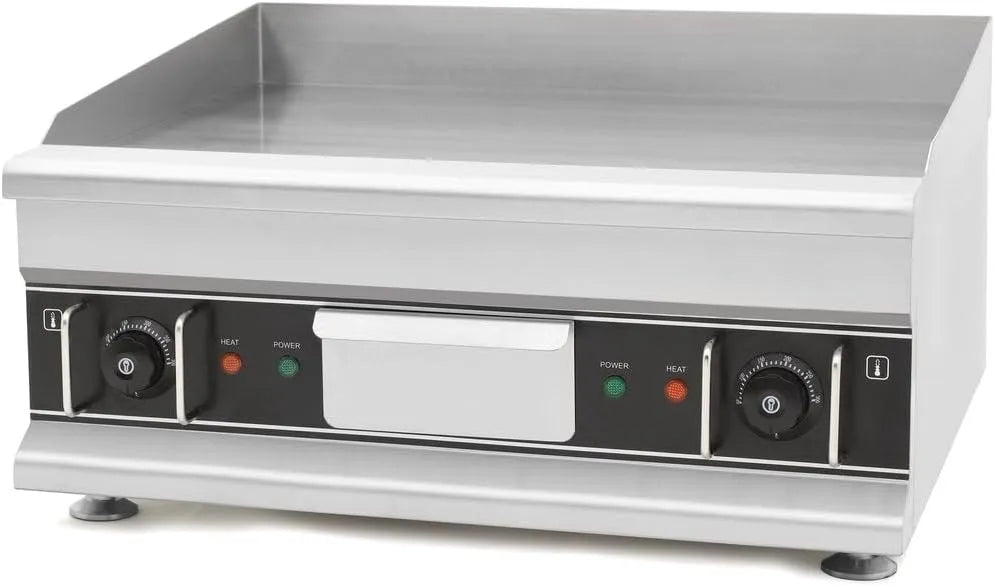 Grill, Elektro-Grillplatte Eco 596x398 glatt, verchromt, Tischgerät Gastronomiebedarf