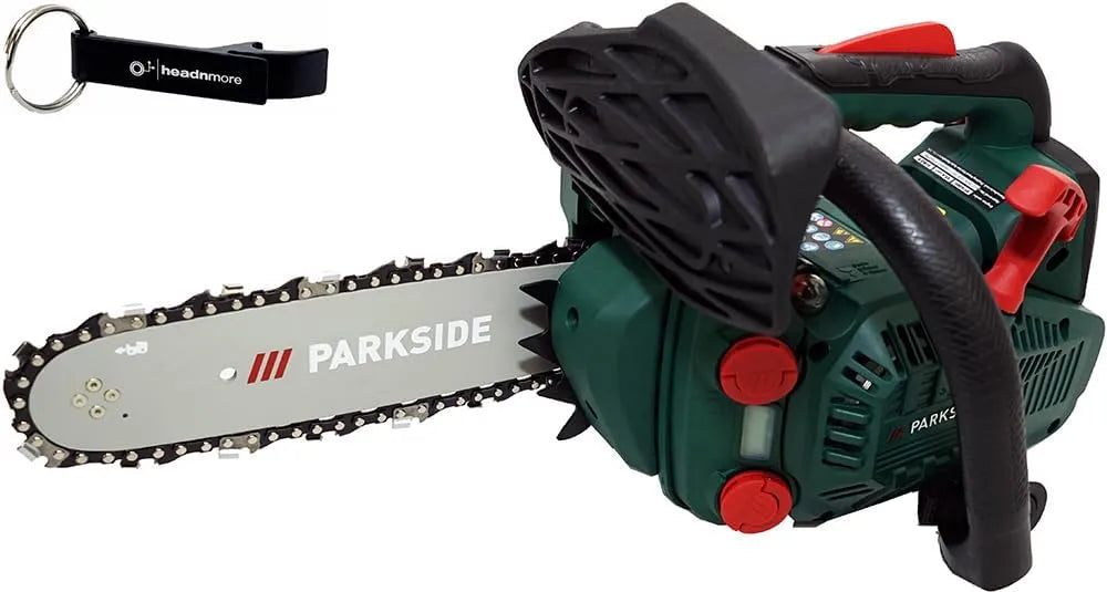 Parkside HEADNMORE Bundle, Benzin Baumpflegesäge Kettensäge + HEADNMORE Schlüsselanhänger PBBPS 700