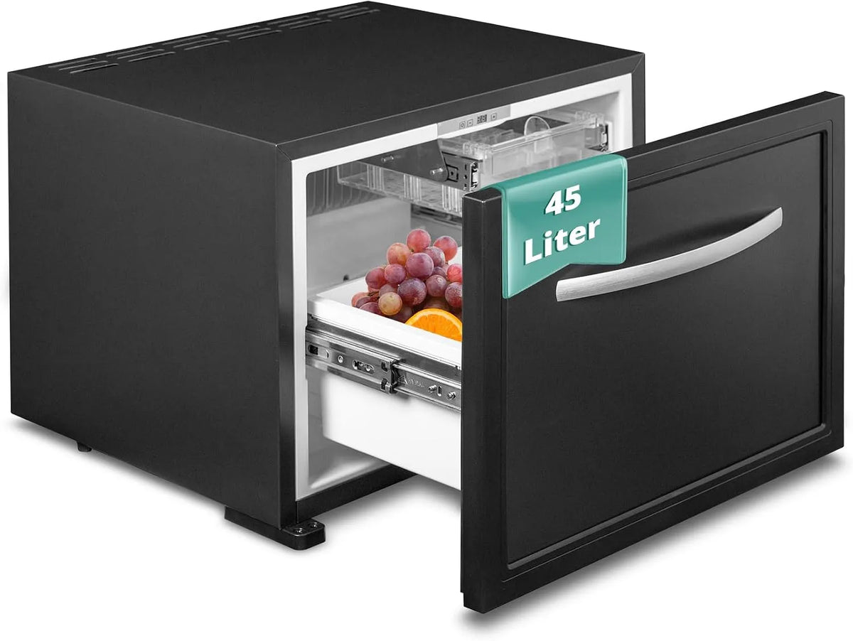 Kühlschrank, SMETA 45L Camping Schublade, Spannung 12V 230V Camper kühlbox für Wohnmobil, 0-15°C, Absorber Auto kühlschublade Leiser Betrieb, Reise