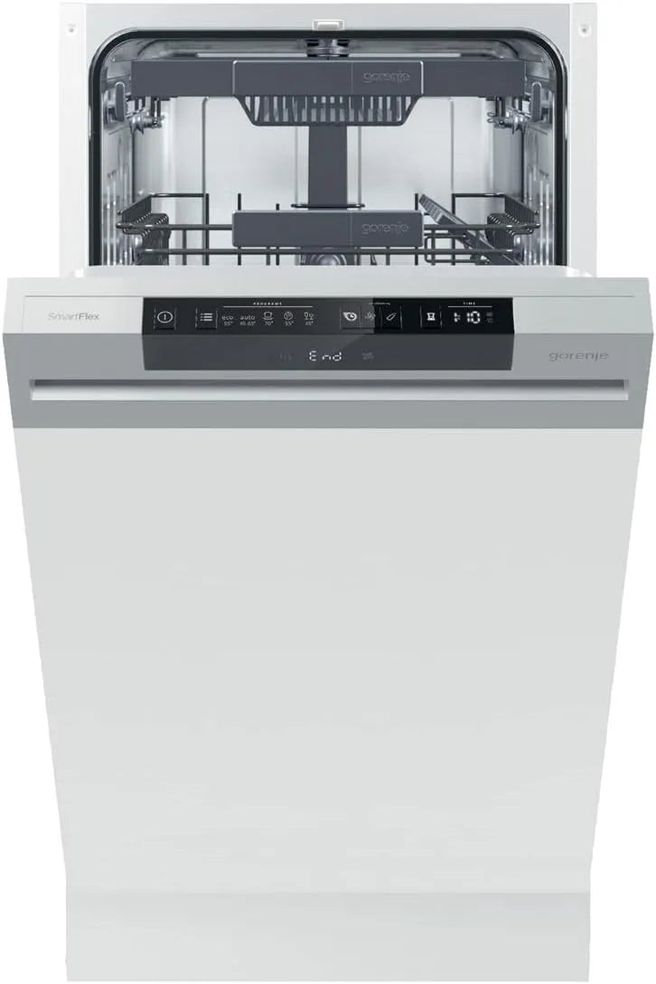 Gorenje Geschirrspüler 561D, Breite 45cm, 11 Maßgedecke, Automatische Türöffnung, Einbau, Silber, GI 10 S Integrierbarer, 5 Betriebsprogramme