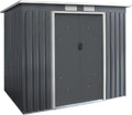 Gartenhaus, Gartengerätehaus 213x130x173 cm, Gerätehaus Metall, Geräteschuppen Gartenhütte Fahrradschuppen, Gartenschuppen mit Fundament