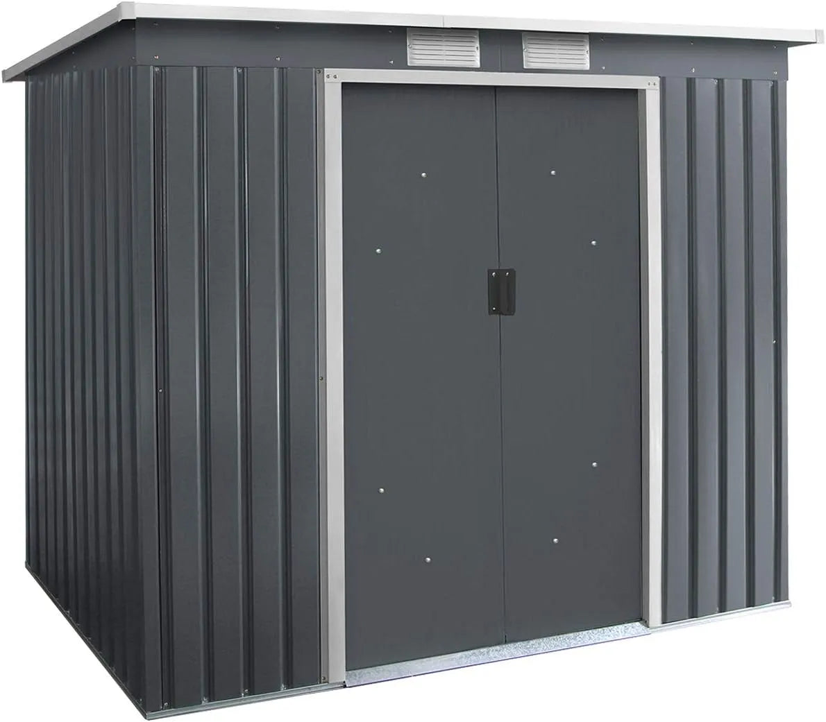 Gartenhaus, Gartengerätehaus 213x130x173 cm, Gerätehaus Metall, Geräteschuppen Gartenhütte Fahrradschuppen, Gartenschuppen mit Fundament