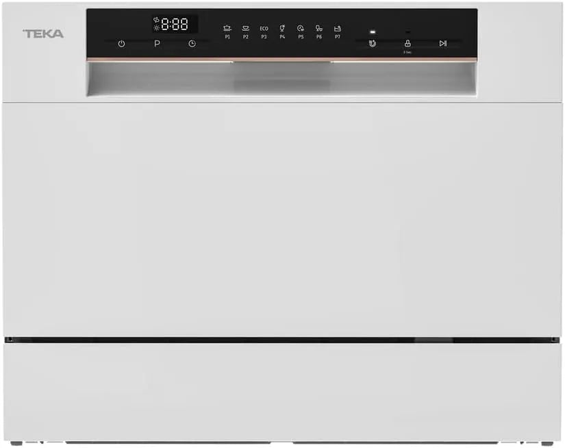 Geschirrspüler 24700 114350000 Kompakter, 46 dB, Energieklasse F, Weiß, Fassungsvermögen 6,5 l, 7 Gedecke, Teka LC