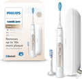 Philips Modell, Sonicare ExpertClean elektrische Zahnbürste 7500 HX9691/02, Drucksensor, White-Gold, 4 Putzmodi und 3 Intensitätsstufen, Reiseetui