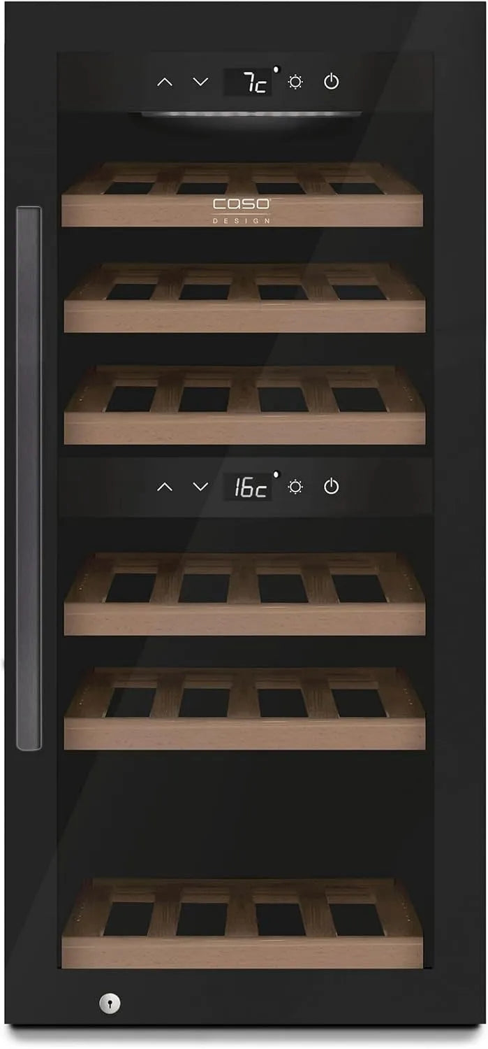 Caso Kühlschrank, bis zu 24 Flaschen, Design Weinkühlschrank, mit Wi-Fi Modul und App, WineExclusive 24 Smart, LED beleuchtet