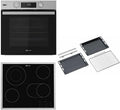 Bauknecht Backofen BAKO 466, Breite 60cm, Gentle Steam, Glaskeramik-Kochfeld, Heißluftbackofen mit 12 Funktionen, EEK A+, Inox