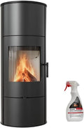 Kaminofen KRATKI, BImSchV 2, Staubauslass, aus Stahl Rollo bereit Satz Ø 150 7 kW mit Raumluftunabhängig, 150 mm, in freistehender Ausführung
