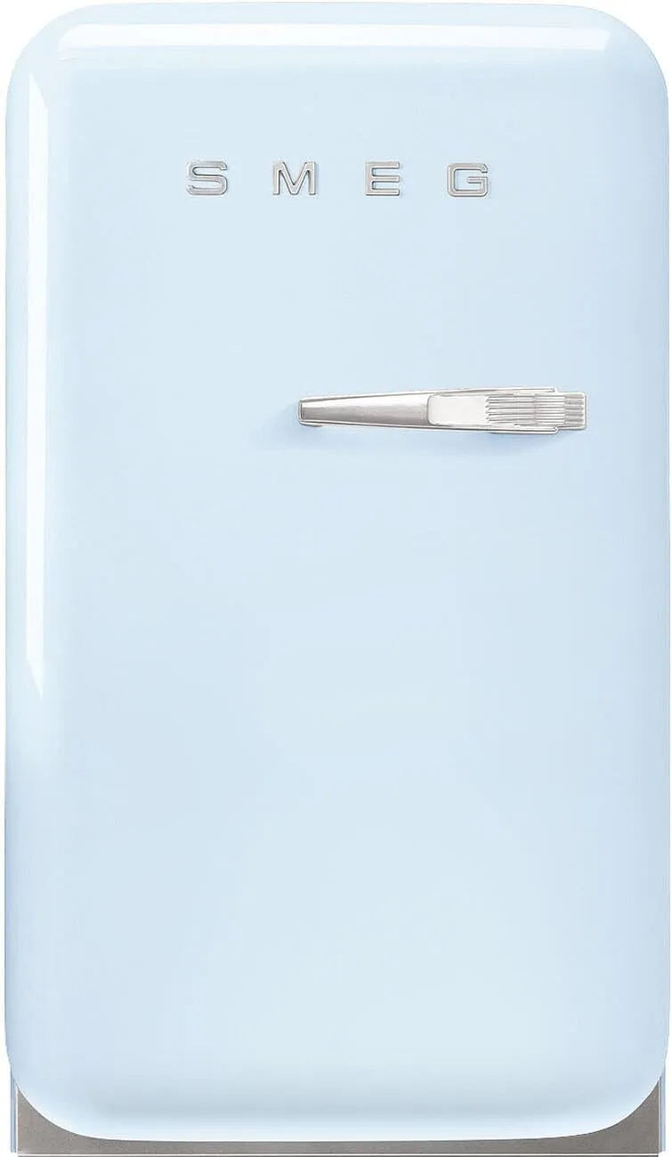 Smeg Kühlschrank FAB5LDPB6, Höhe 72,5 cm, Minibar, eine Tür, statische Kälte, Azurblau, Fassungsvermögen 34 l, 2 verstellbare Einlegeböden, Vintage