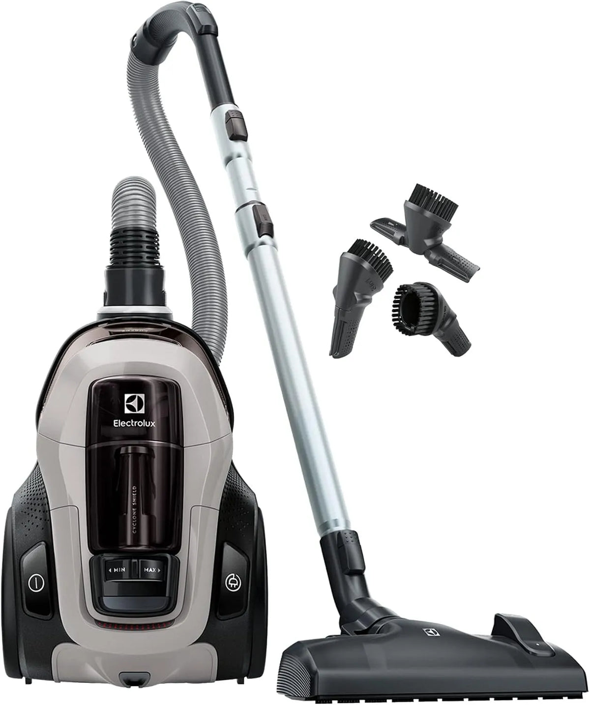 Electrolux Staubsauger PC91-4MG, Leistung 700 W, 72 Dezibel, Mineralgrau, Pure C9 beutelloser, Fassungsvermögen 16 Liter, Stahl