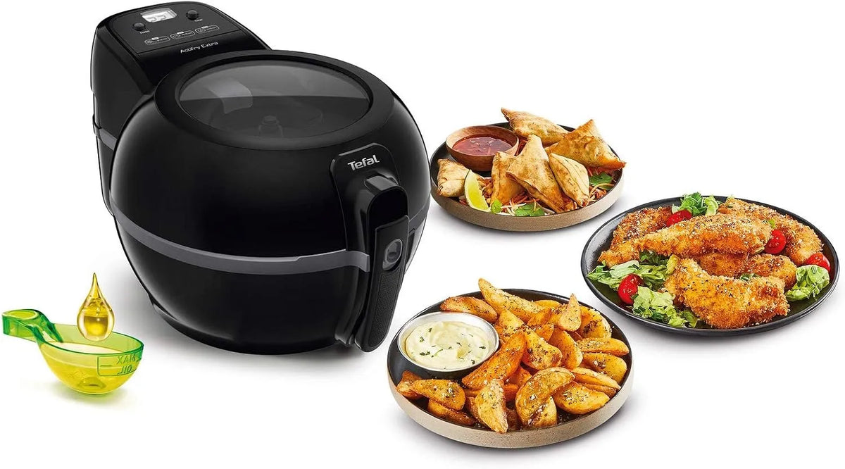 Tefal Heißluftfritteuse FZ7228, Gewicht 1,2 kg für 6 Personen, gesunde Fritteuse ohne Öl, kein Schütteln, Timer, in Schwarz, Leistung 1550 W