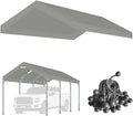 Carport, Unterstand, 3,6 x 50,8 cm verbesserte -Ersatzabdeckung für Auto, Garage, Partyzelt mit Kugelspannern, nur obere Abdeckung, Farbe Grau
