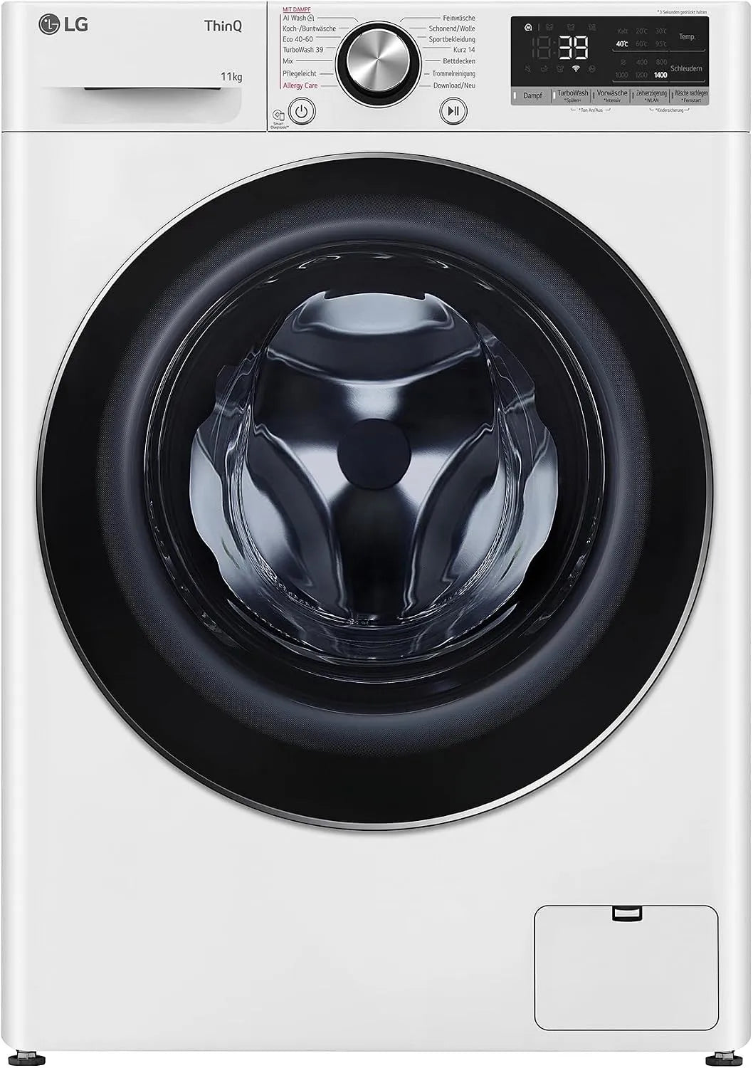 LG Waschmaschine F4WR7012 1400, Gewicht 11 kg, A -10%, TurboWash 360°, Energieklasse A, Min., AI DD, Steam, AquaLock