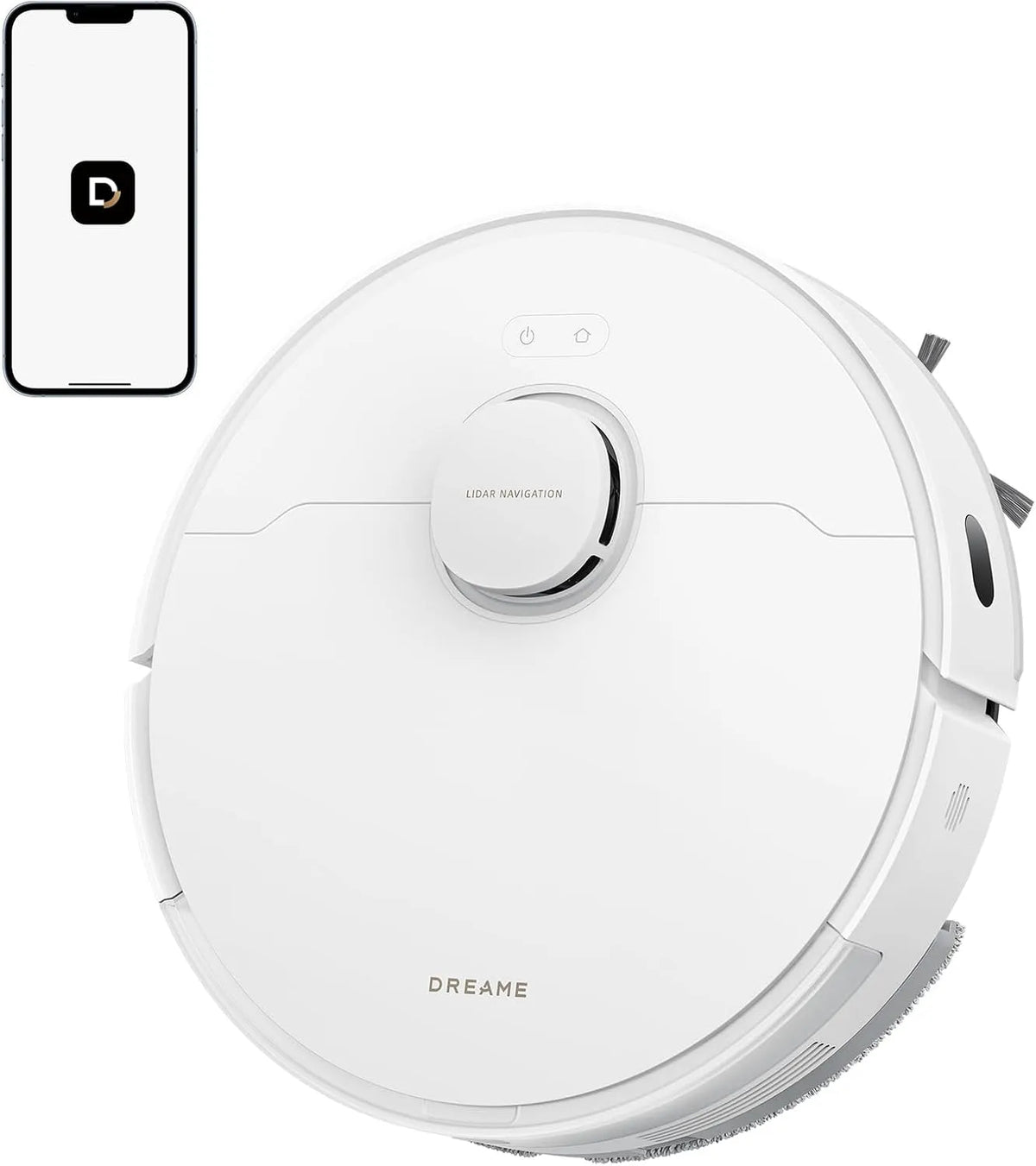 Dreame Saugroboter D20 5.200-mAh-Akku, 2-in-1: Staubsaugen und Wischen, LDS-Navigation, App- und Sprachsteuerung, 13.000 Pa Saugkraft
