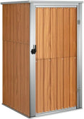 Gartenhaus Braun, Fahrradunterstand 88x89x161 cm Metall Geräteschuppen Gerätehäuser Zur Aufbewahrung von Rasenmähern, Klappleitern, Fahrrädern usw