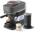 Philips Espressomaschine BAR308/60, Kaffeemaschine mit Mahlwerk & Siebträger, Tampen & Brühen, Schwarzgrau, 16 Bar, leichte Reinigung