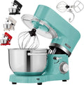 Küchenmaschine Arebos, Leistung 1500W Türkis, Knetmaschine mit 2x Edelstahl-Rührschüsseln 4,5 & 5,5L, 6 Geschwindigkeitsstufen