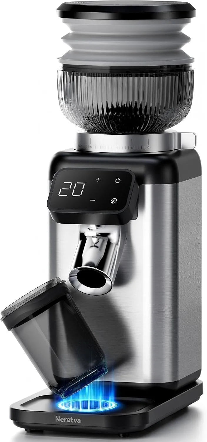 Kaffeemühle Neretva, Filterkaffee, French Press, Moka-Kanne, Professionelle 40 Präzisionsschleife Elektrisch Gleichmäßige Mahlung&Antistatik&Rückst