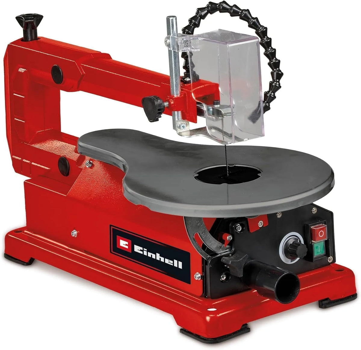 Tisch Einhell TC-SS 406 E, Leistung 120 W, 50 mm Schnitthöhe, 47° neigbarer, inklusive. 2 Sägeblätter, Dekupiersäge, variable Drehzahl