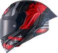 X.R3R ECE 22.06 Swirl, rot Silber Sport Integralhelm X-Pro Carbon mit 2 Visieren und Pinlock