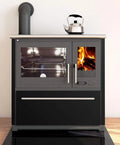 Küchenofen Holzherd Plamen 850 Farbe Schwarz EEK A+, Leistung 8 kW Dauerbrandherd, Linke Version