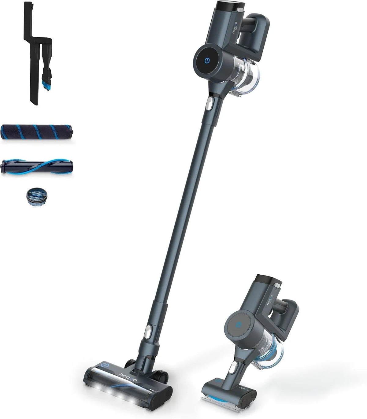 Akku-Staubsauger 3in1 hoogo, 30.000 Pa, Laufzeit bis zu 75 Min., Handstaubsauger, mit Beuteloption, Qualität aus Deutschland, S5+, Leistung 550W