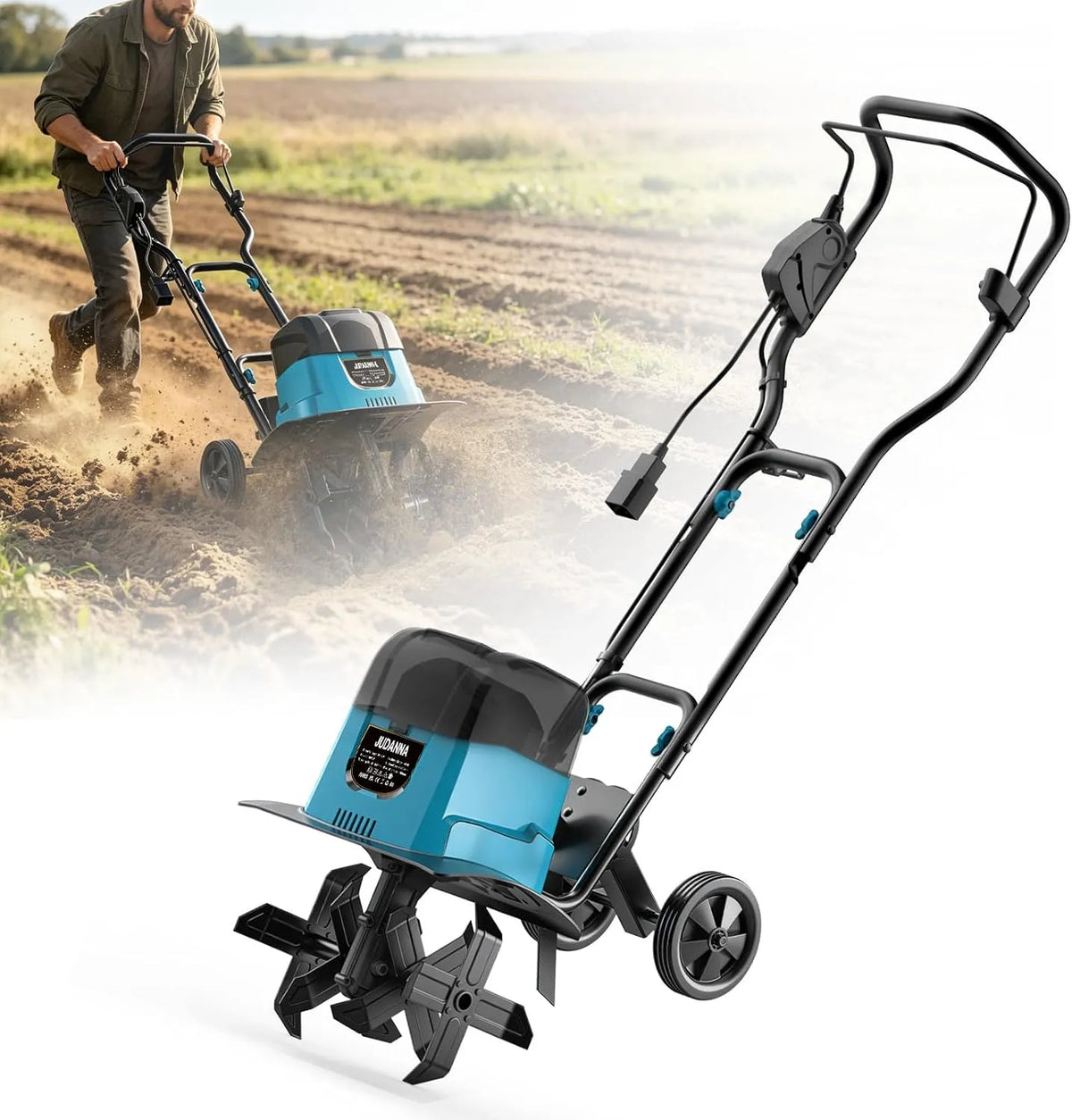 Makita Akku Gartenfräse für 18V Akku, Leistung 1600W Bürstenloser Motor, Elektrisch Gartenfräse Motorhacke 36cm Arbeitsbreite 18cm Arbeitstiefe