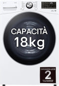 LG Wäschetrockner RH18U8AVCW, Serie U8, Weiß, Gewicht 18 kg, Smart, Wärmepumpe Dual Inverter, Motor Direct Drive, Energieklasse A+++, WLAN